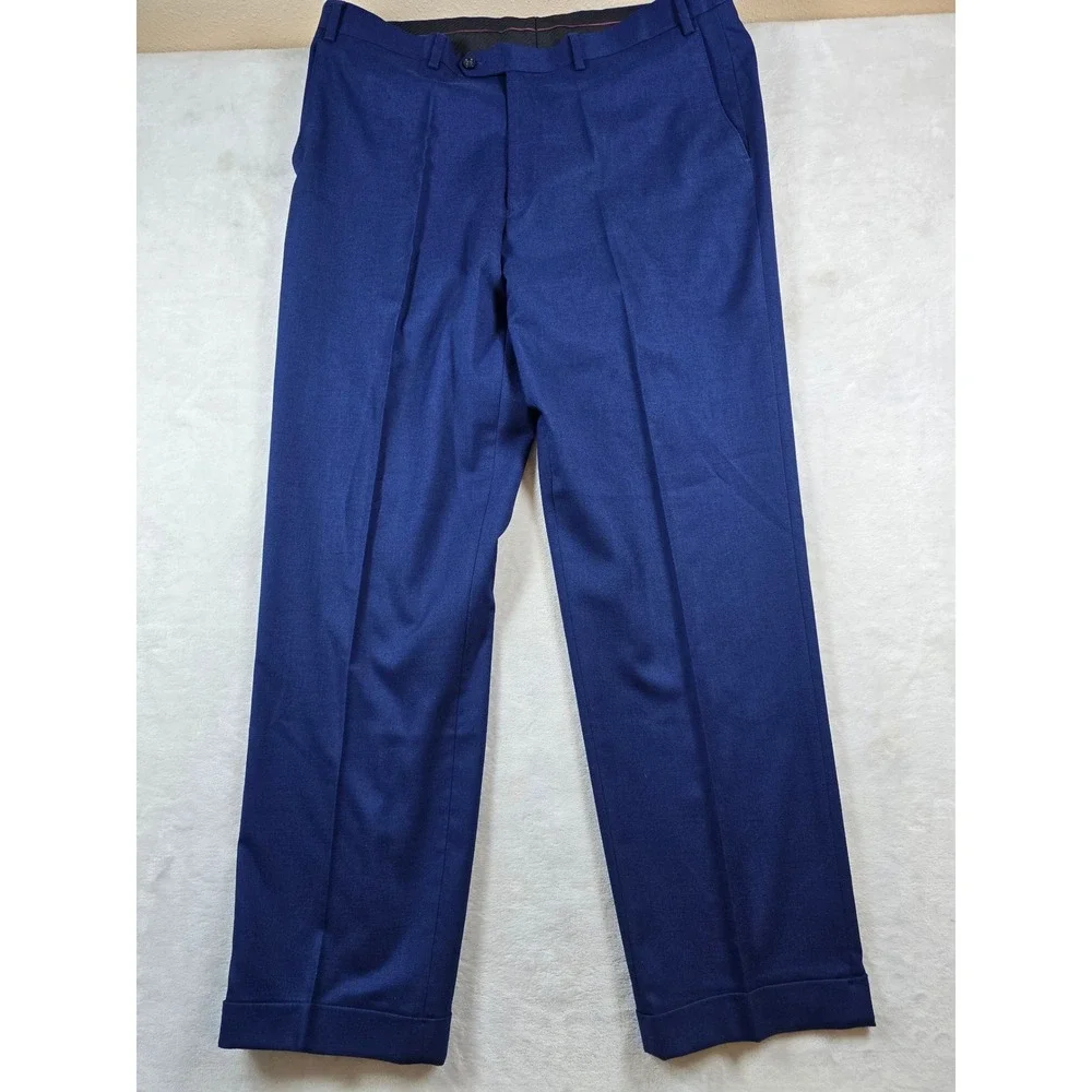Sean John Double Breasted 3 Piece Suit Mens 44L Pants 38x31 Royal Blue w/Vest